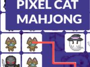 Igra Pixel mačka mahjong  online