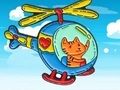 Igra Bojanka: Mačka vozi helikopter  online