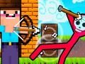 Igra Noob Archer protiv Stickman Zombie online Igra Noob Archer protiv Stickman Zombie online