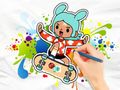 Igra Bojanka: Toca Boca Skateboard online Igra Bojanka: Toca Boca Skateboard online