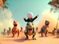Igra Stickman: arena dinosaura  online