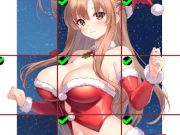 Igra Anime slagalica Djevojke u crvenoj haljini  online