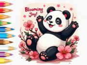 Igra Bojanka: Mali Panda Trešnjini cvjetovi  online
