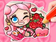 Igra Knjiga za bojanje: Avatar Valentinovo online Igra Knjiga za bojanje: Avatar Valentinovo online