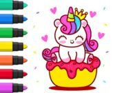 Igra Knjiga za bojanje: Cupcake jednorog  online