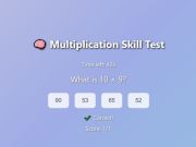 Igra Test za mogućnost množenja online Igra Test za mogućnost množenja online