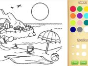 Igra Bojanje knjige za djecu: plaža online