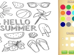 Igra Hello Summer Coloring Book for Kids online