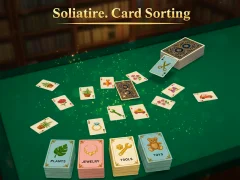 Igra Solitaire. Card Sorting online