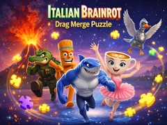 Igra Italian Brainrot Drag Merge Puzzle online