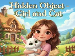 Igra Hidden Object - Girl and Cat online