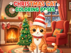 Igra Christmas Cat Coloring Pages online