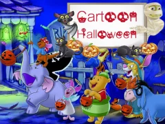Igra Cartoon Halloween Slide Puzzle online