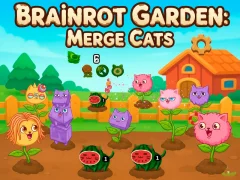 Igra Brainrot Garden. Merge Cats online