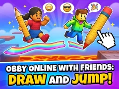 Igra Obby online with friends: Draw and Jump! online