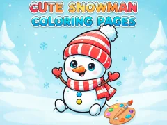 Igra Cute Snowman Coloring Pages online