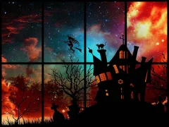 Igra Sliding Halloween Party online