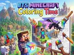 Igra BTS Minecraft Coloring Time online
