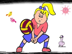 Igra Volleyball Fun Coloring online
