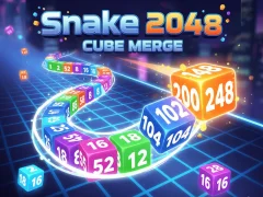 Igra Snake 2048: Cube Merge online