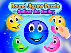 Igra Round jigsaw Puzzle - Collect the Smiley online