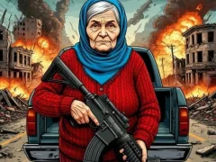 Igra Grandma with machine-gun: Apocalypsis online