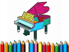 Igra Back To School: Piano Coloring Book online