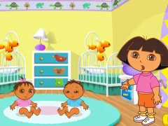 Igra Dora the Explorer Dora's Playtime with the Twins online