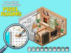 Igra Coloring by Numbers Pixel Rooms online