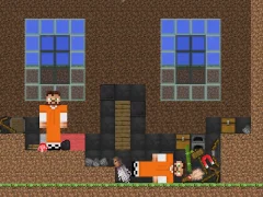 Igra Escape from the prison in Mineblock! Destruction! online