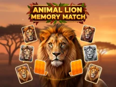 Igra Animal Lion Memory Match online