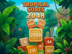 Igra Tropical Cubes 2048 online
