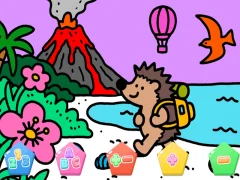 Igra Color By Code Volcano Hedgehog online