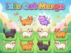 Igra Idlle Cat Merge online