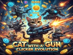 Igra Cat with a Gun Clicker Evolution online