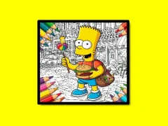 Igra Back To School Simpsons Coloring Book online