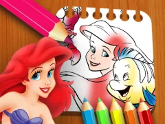 Igra The Little Mermaid Coloring Book online