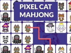 Igra Pixel cat mahjong online