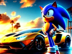 Igra Sonic Run for Lamborghini online