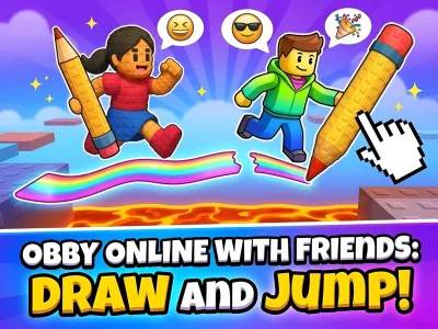 Igra Obby online with friends: Draw and Jump! online