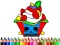 Igra Back To School: Cake Coloring Book online