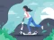 Igra Electric scooter rides jigsaw online