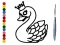 Igra Back To School: Swan Coloring Book online