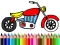 Igra Back To School: Motorbike Coloring online