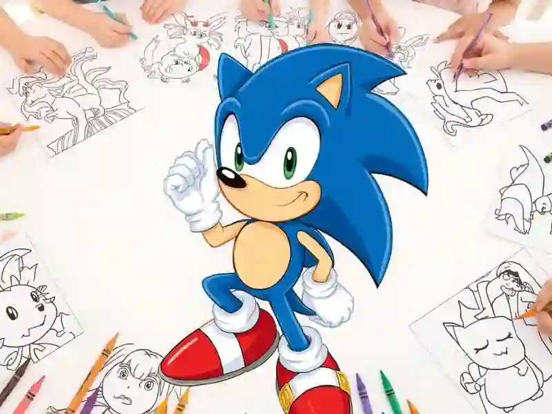 Igra Sonic Coloring online