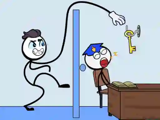 Igra Stickman Troll Thief Puzzle online