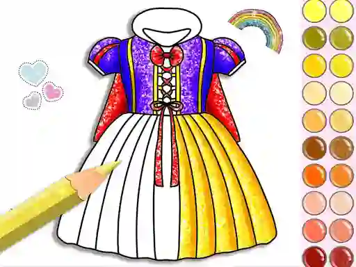 Igra Princess Glitter Coloring online