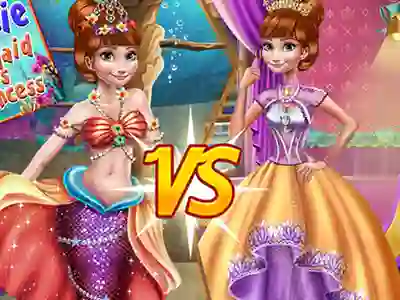 Igra Anna mermaid vs princess online
