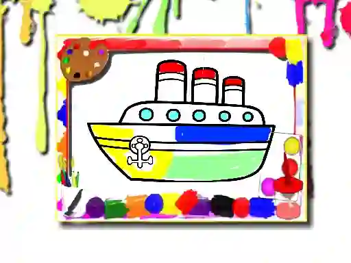 Igra Boats Coloring Book online