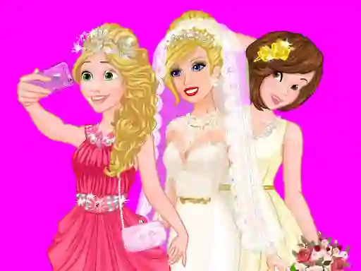 Igra Barbie's Wedding Selfie With Princesses online